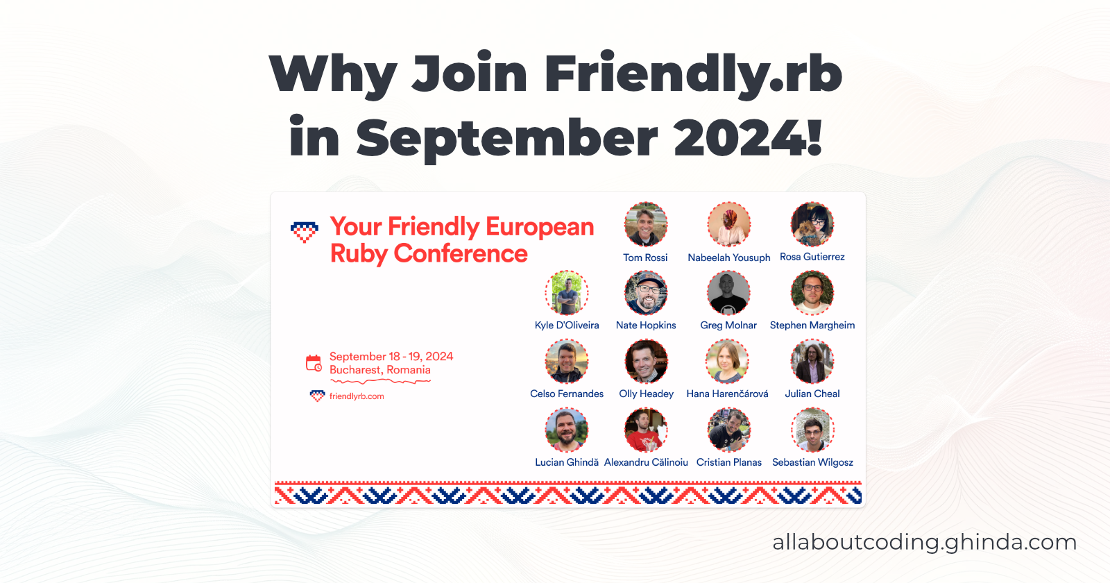 Why you should participate to Friendly.rb in September 2024