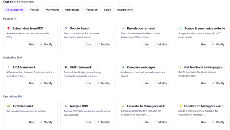 Relevance AI tools