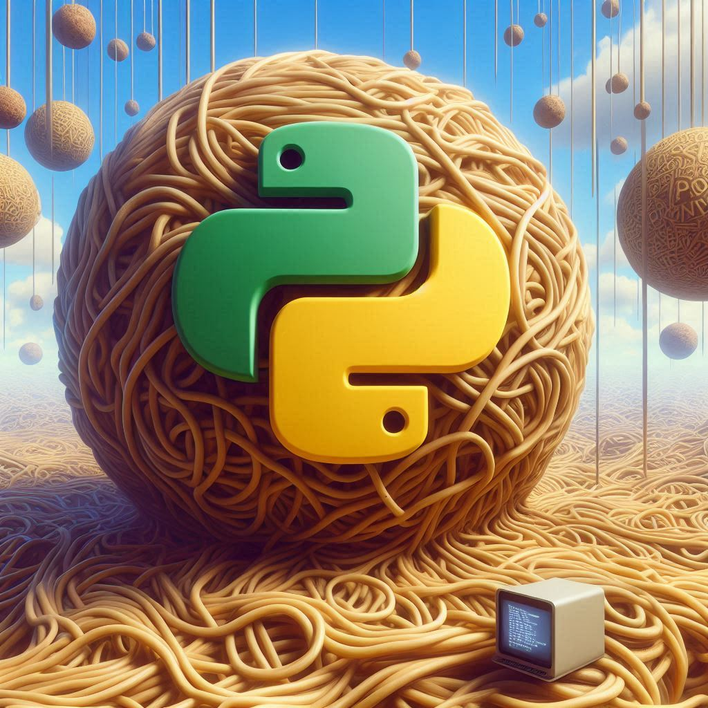 Bash spaghetti with python metaballs