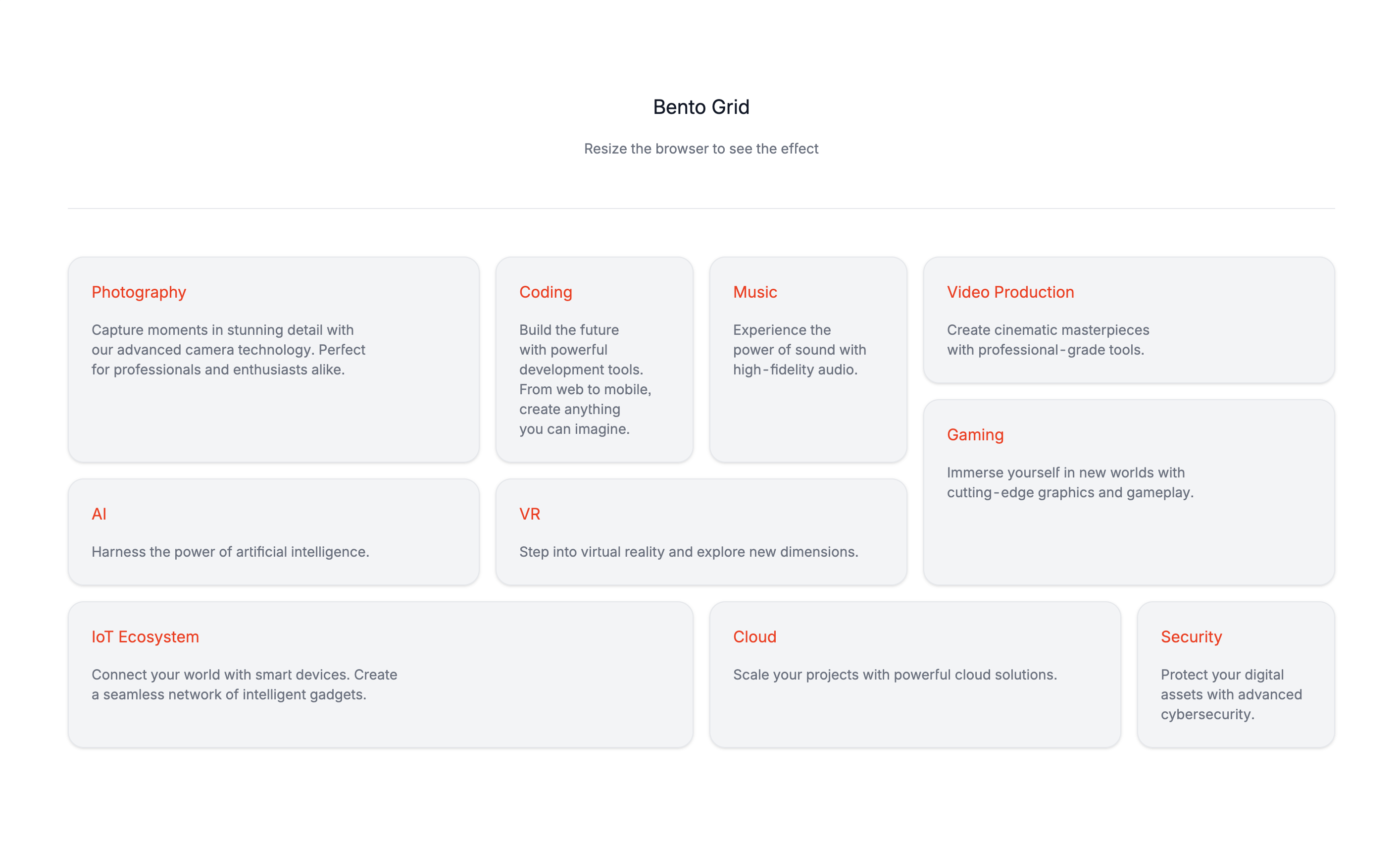 How to create a responsive bento grid with Tailwind CSS