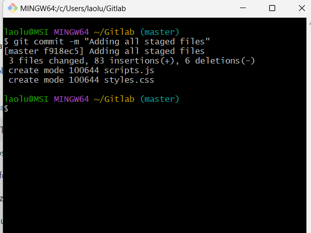 git commit