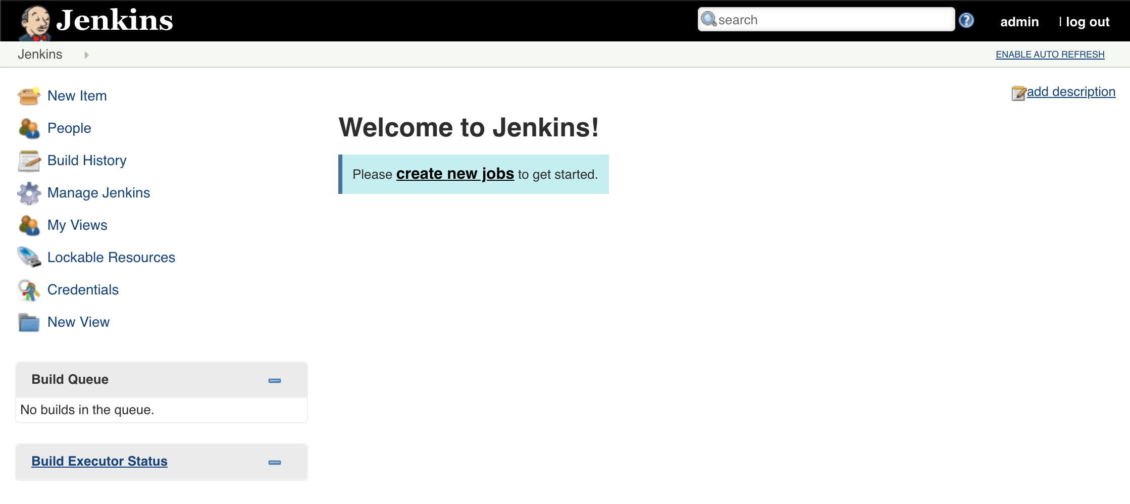 jenkins dashboard