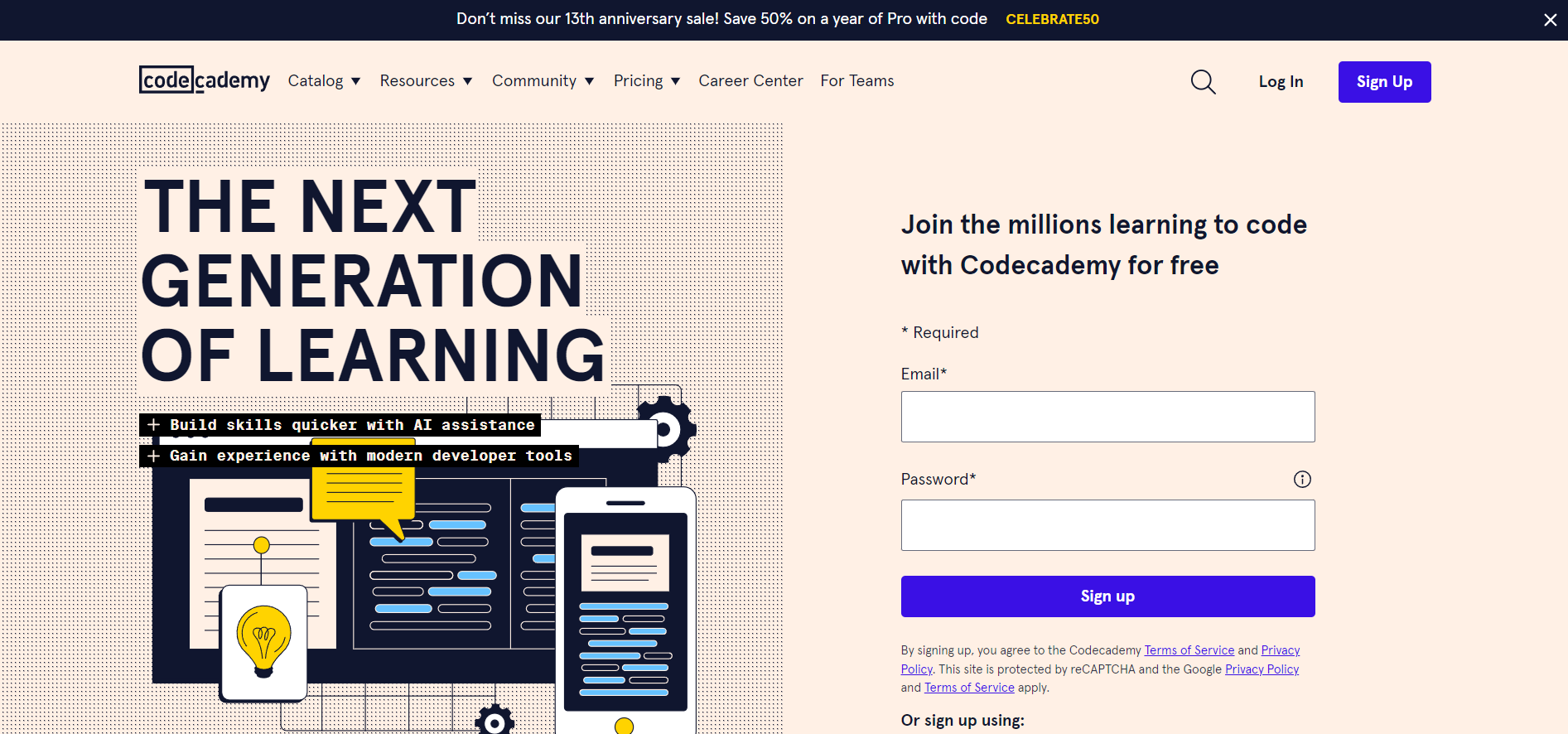 Codecademy website