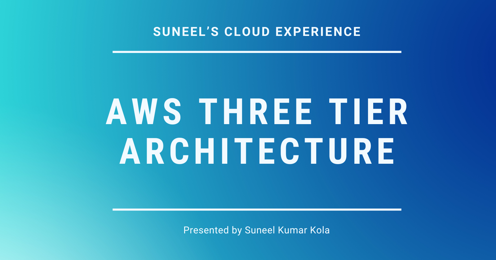 AWS Three Tier Web Architecture