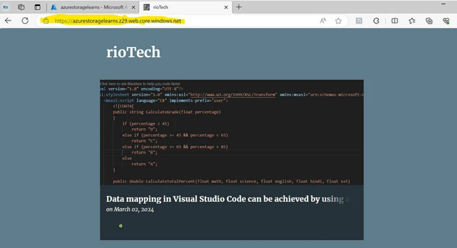 Hosting My Blog Website Using Azure Storage: A Step-by-Step Guide