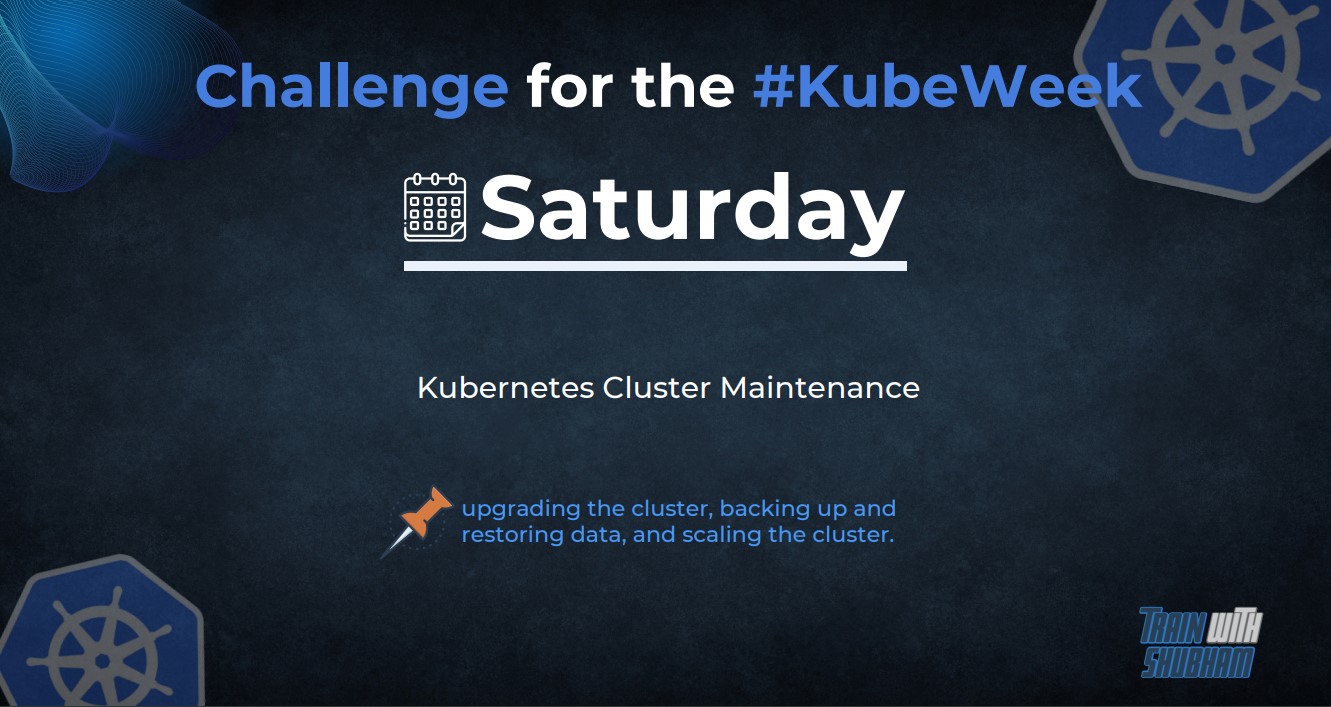 Day 6 #KubeWeek : Mastering Kubernetes Cluster Maintenance