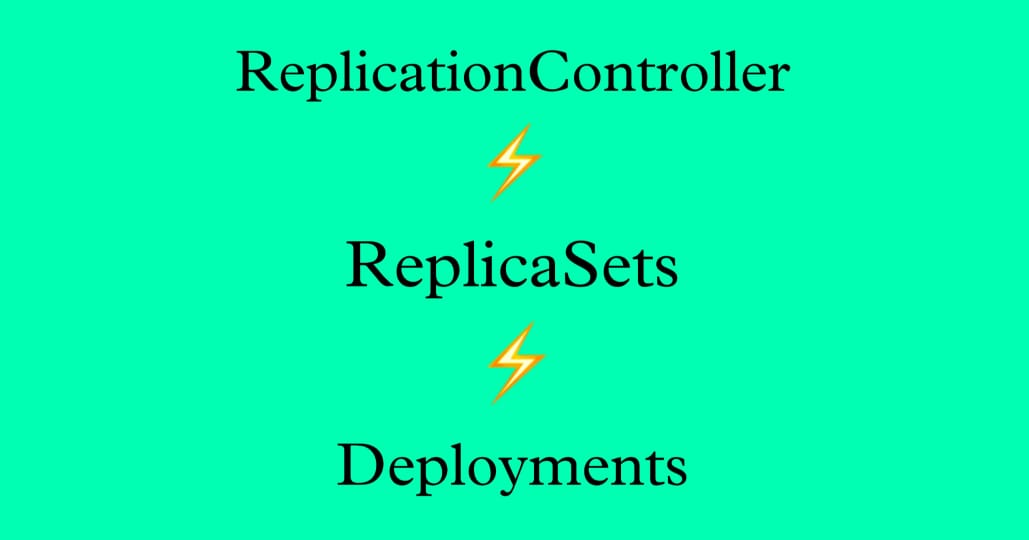 Replication Controller vs ReplicaSets vs Deployments in k8s (Kubernetes)