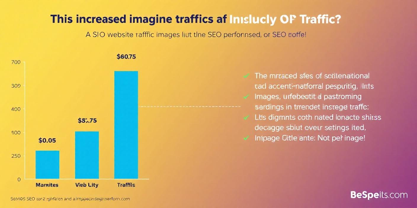 A chart showing increased website traffic, illustrating the positive impact of image optimization on SEO performance