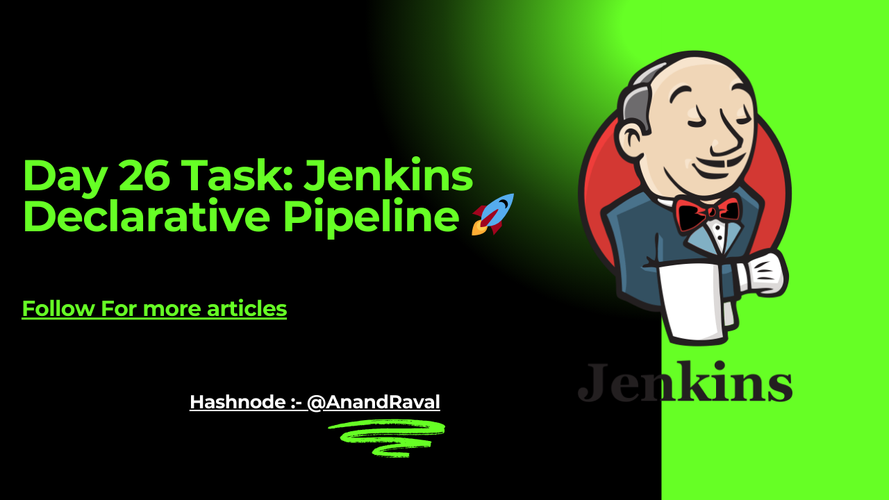 Day 26 Task: Jenkins Declarative Pipeline 🚀