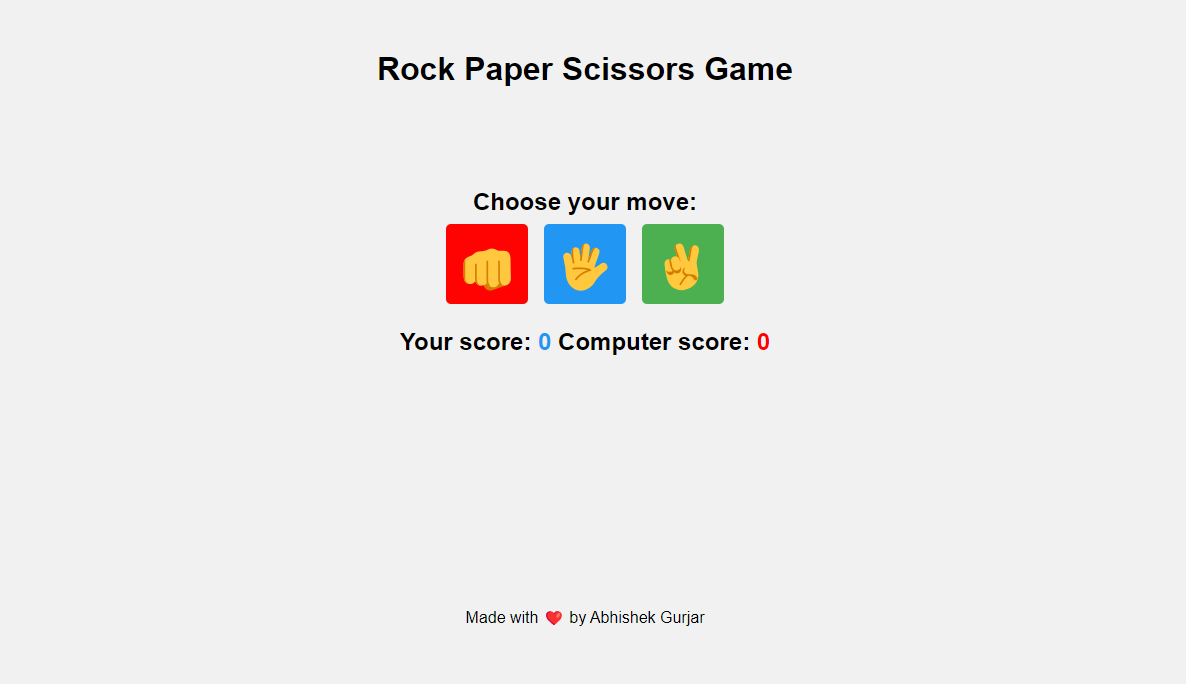 Build a Rock Paper Scissors Game Website