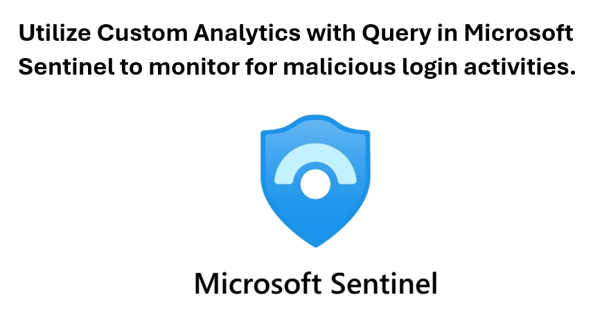 Utilize Custom Analytics with Query in Microsoft Sentinel to monitor for malicious login activities.