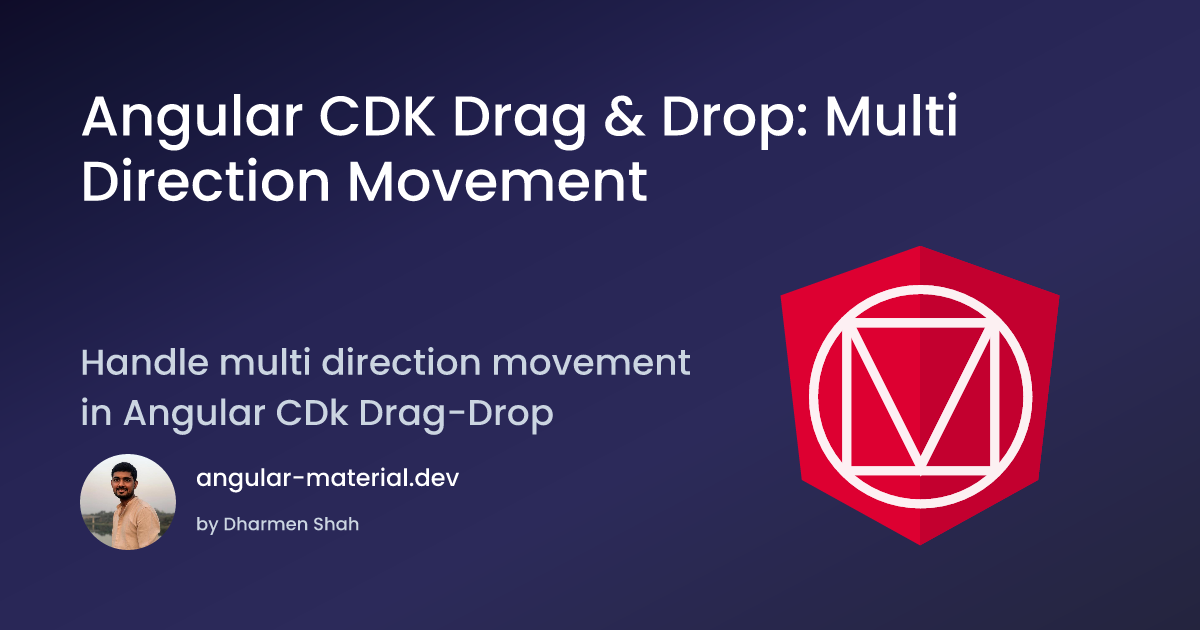 Angular CDK Drag & Drop: Multi Direction Movement