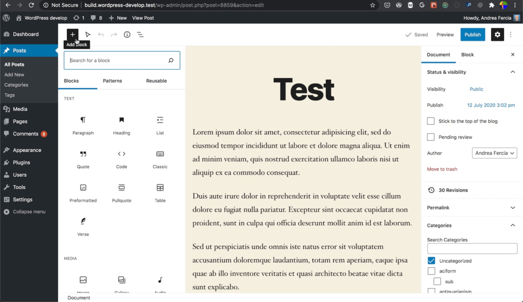 Aprende a diseñar una web con WordPress y el maquetador Gutenberg