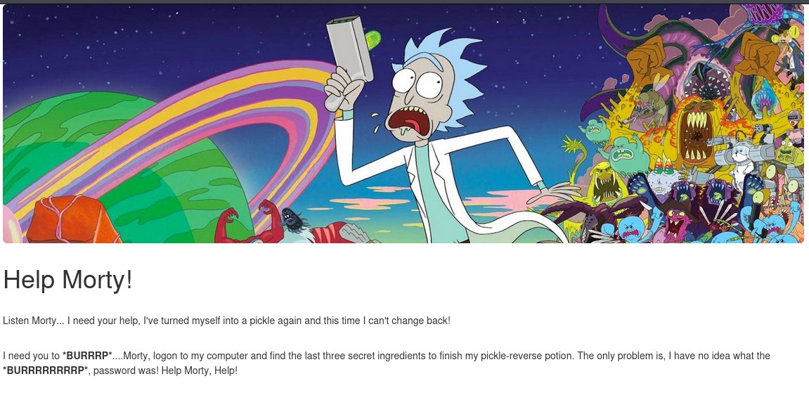 [tryhackme] Pickle Rick Writeup