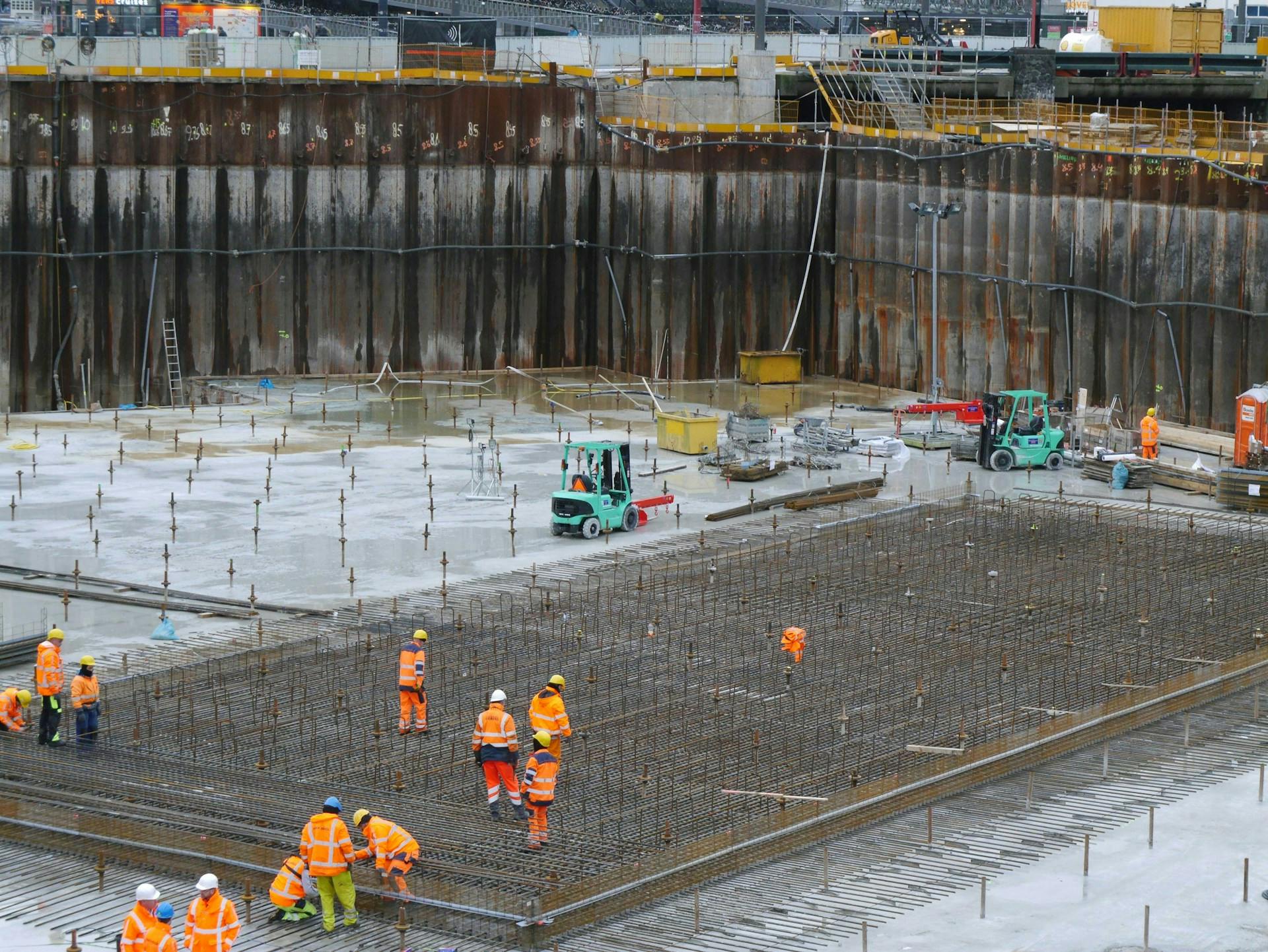 A group of construction workers