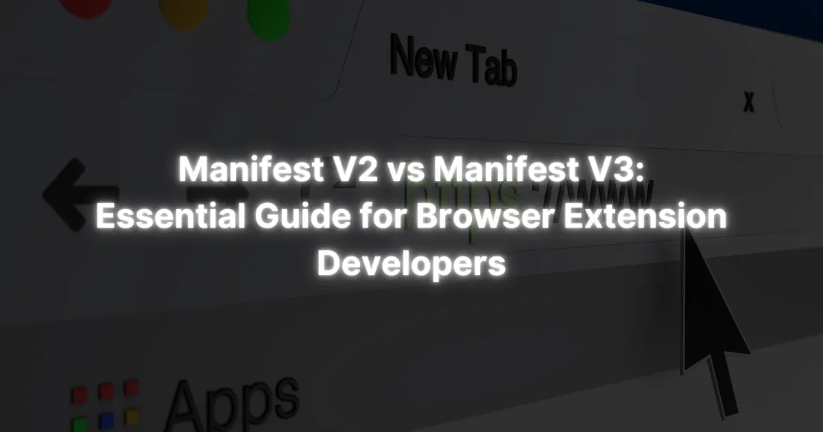 Manifest V2 vs Manifest V3: What Browser Extension Developers Need to Know