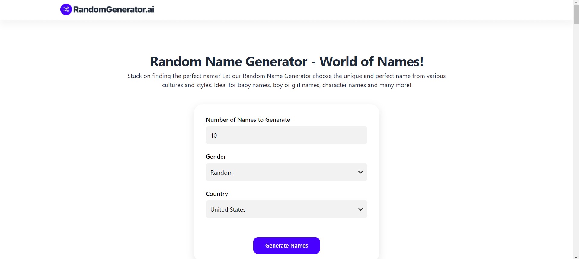 Unleashing the Power of Random Data with RandomGenerator.AI