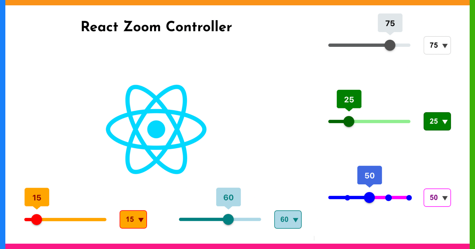 Customizable React Zoom Controller