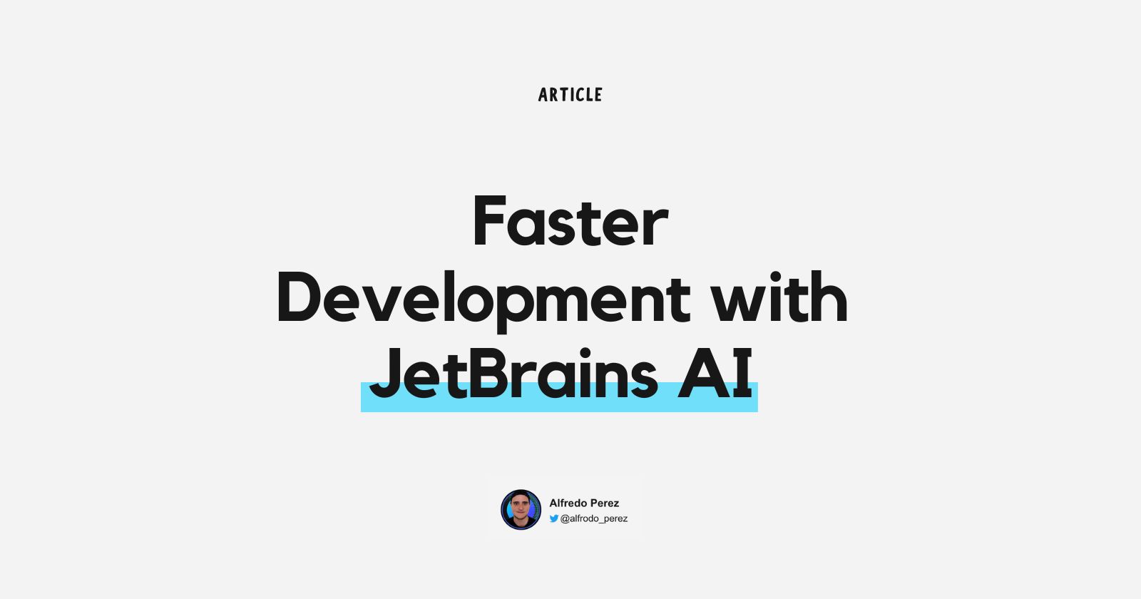 Faster Development with JetBrains AI