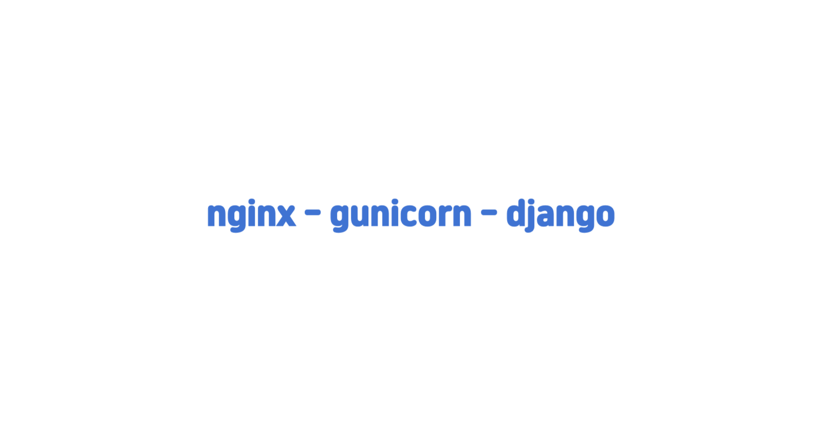 nginx - gunicorn - django