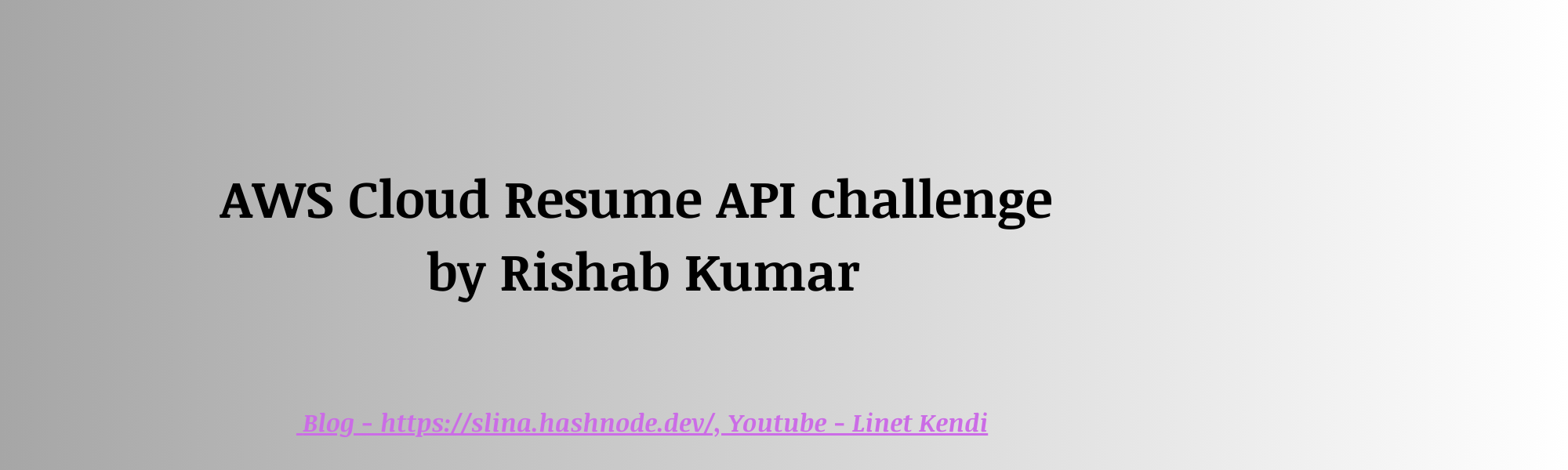 AWS Cloud Resume API Challenge