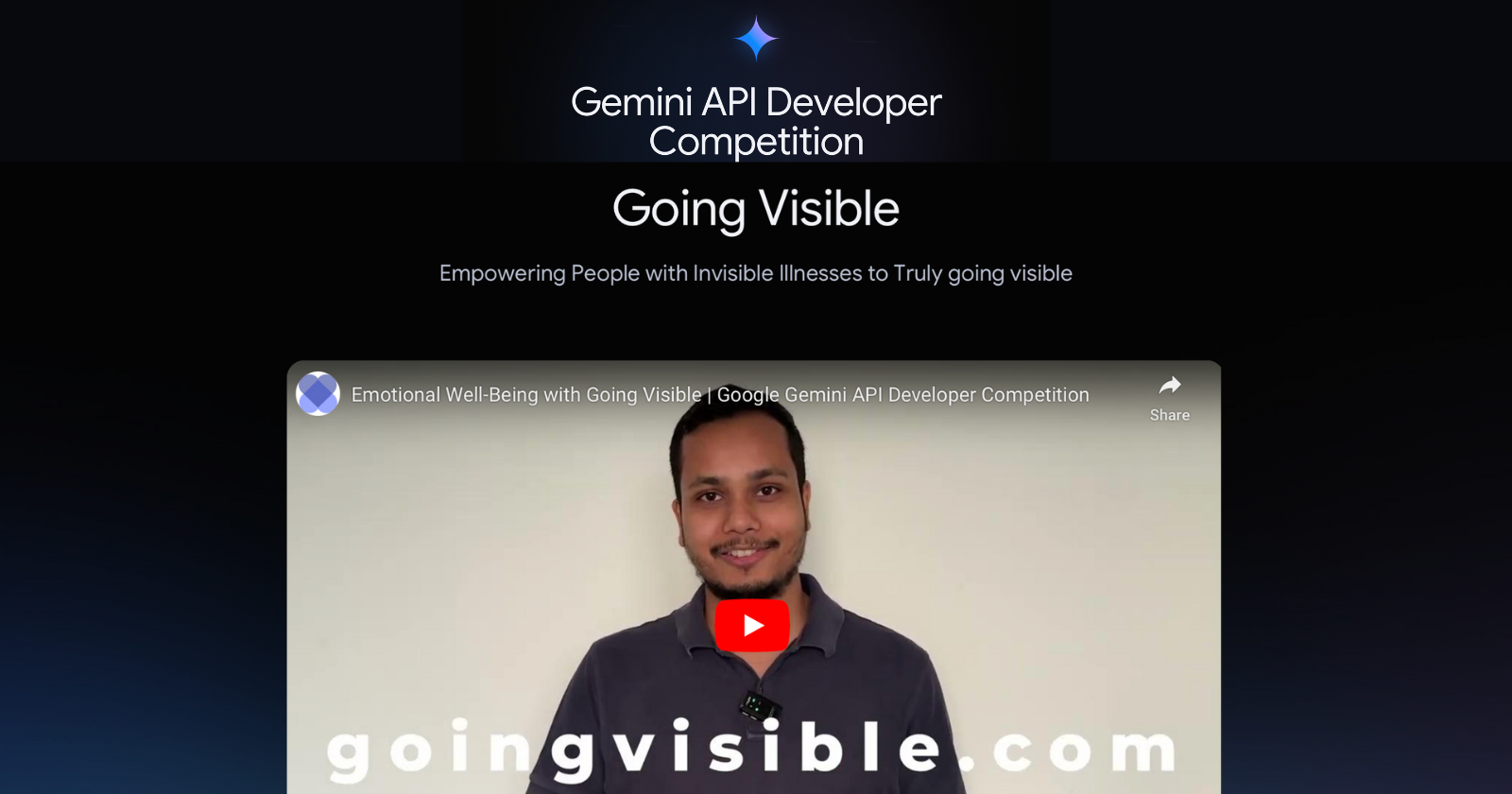 Going Visible: Google Gemini API Developer Competition Submission