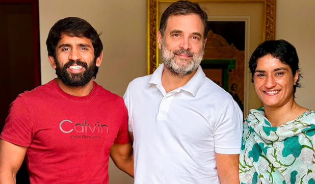 Vinesh Phogat, Bajrang Punia to join Congress today ahead of Haryana election