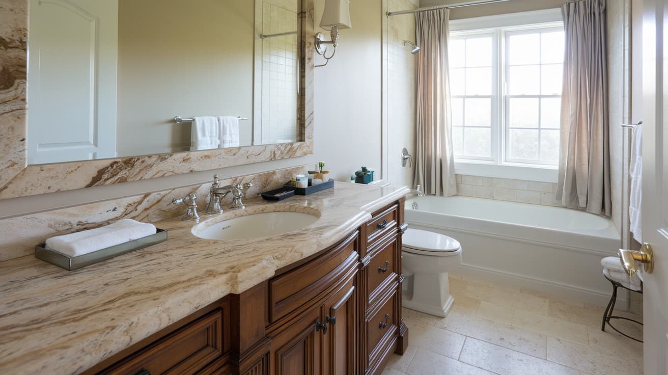 Maximizing Space with Custom Quartzite Vanity Tops