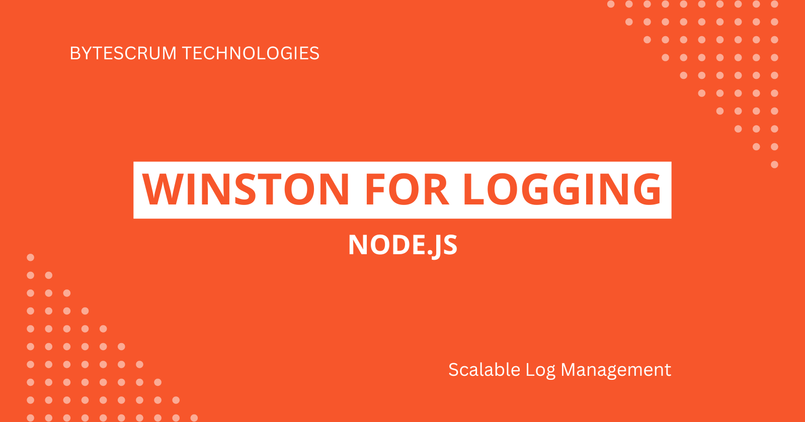 How to Implement Winston for Logging in Node.js