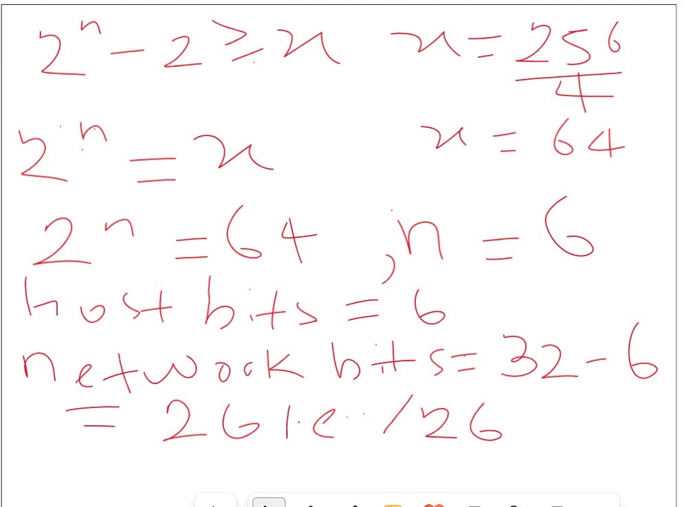 How we came about the calculation of the new subnet network bits 