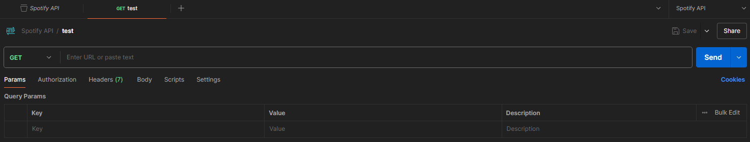 Viewing a created HTTP request in Postman