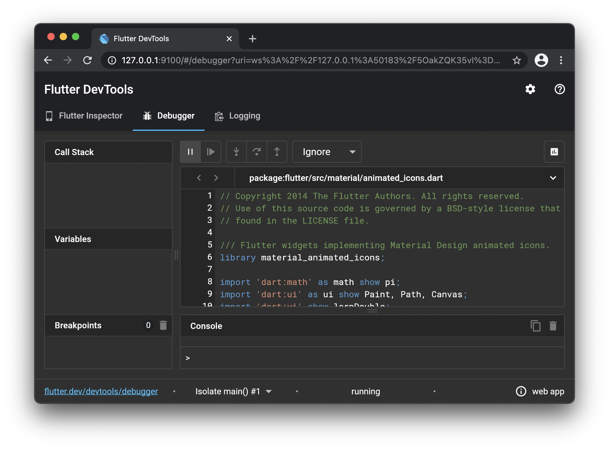 Flutter DevTools