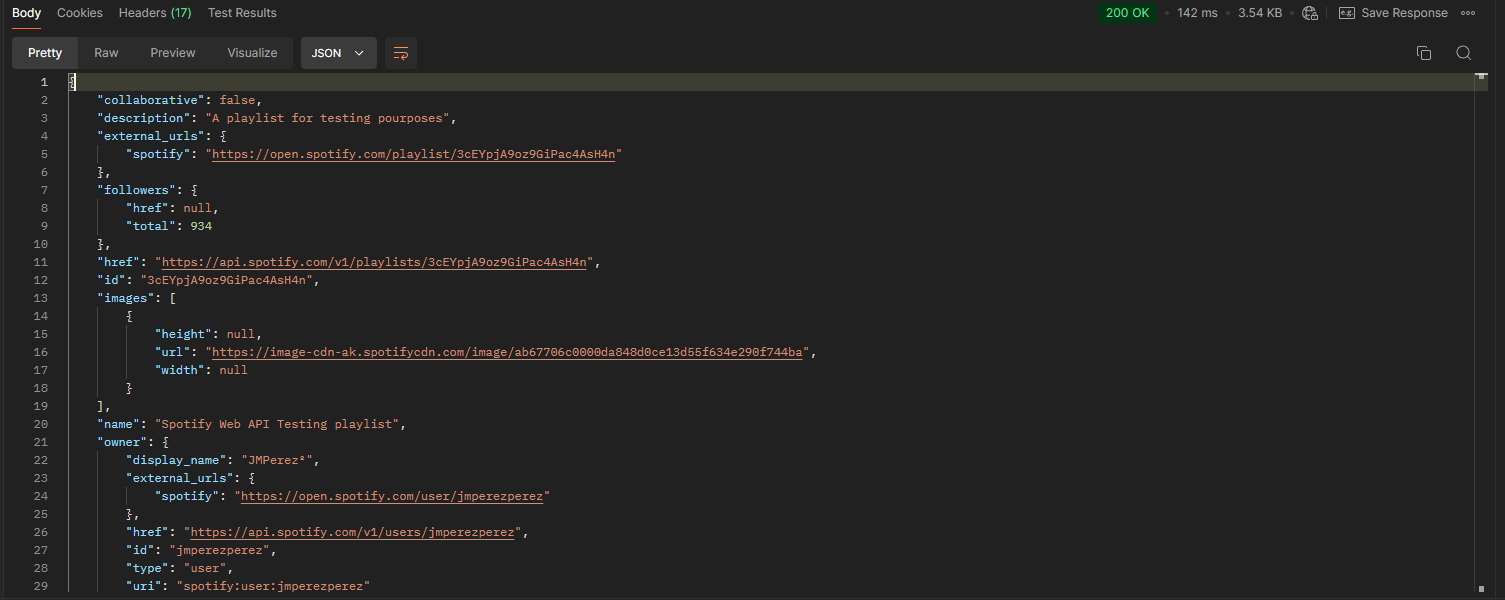 Viewing the JSON response of the sent HTTP request in Postman