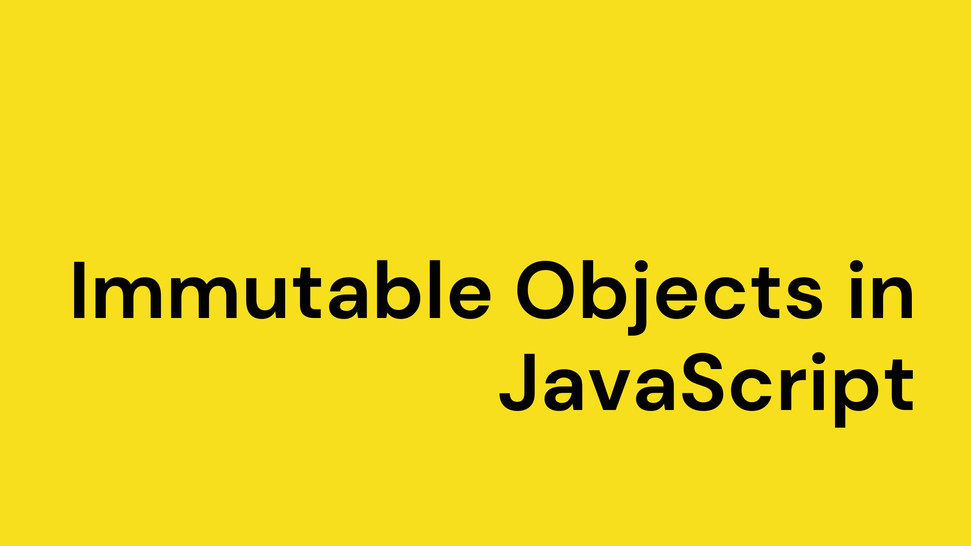 Creating Immutable Objects in JavaScript