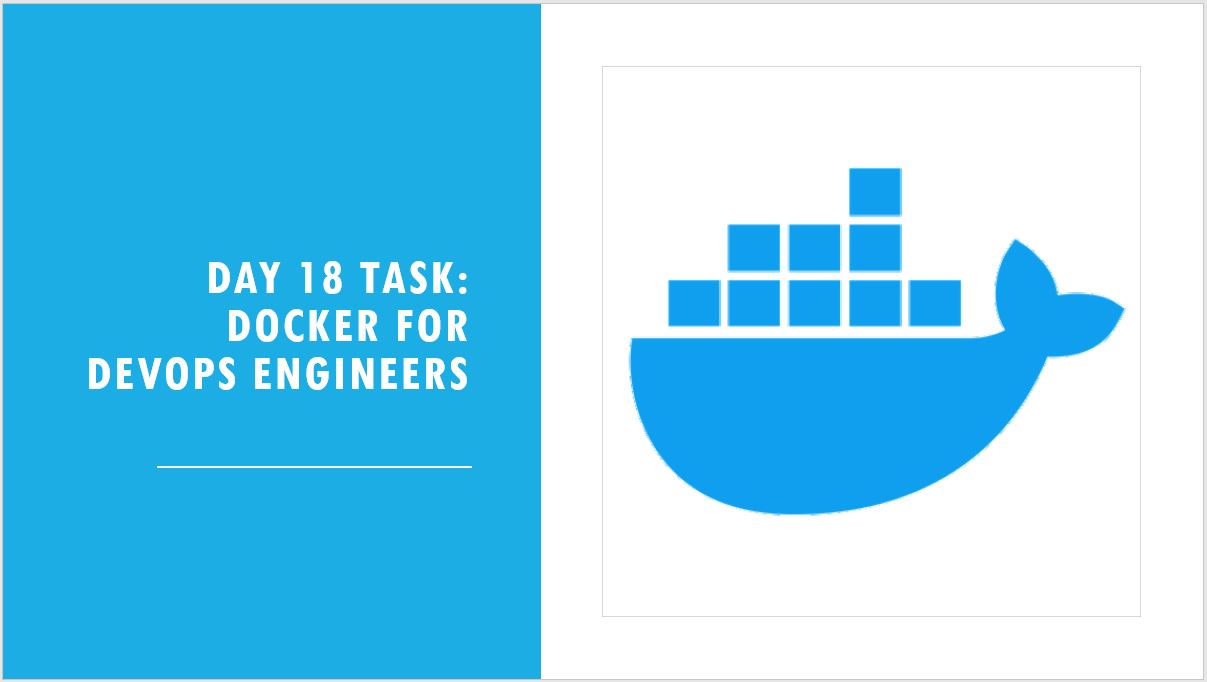 Day 18 Task: Docker for DevOps Engineers