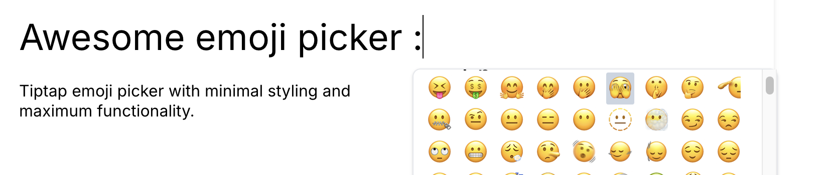 Creating Tiptap Emoji Picker