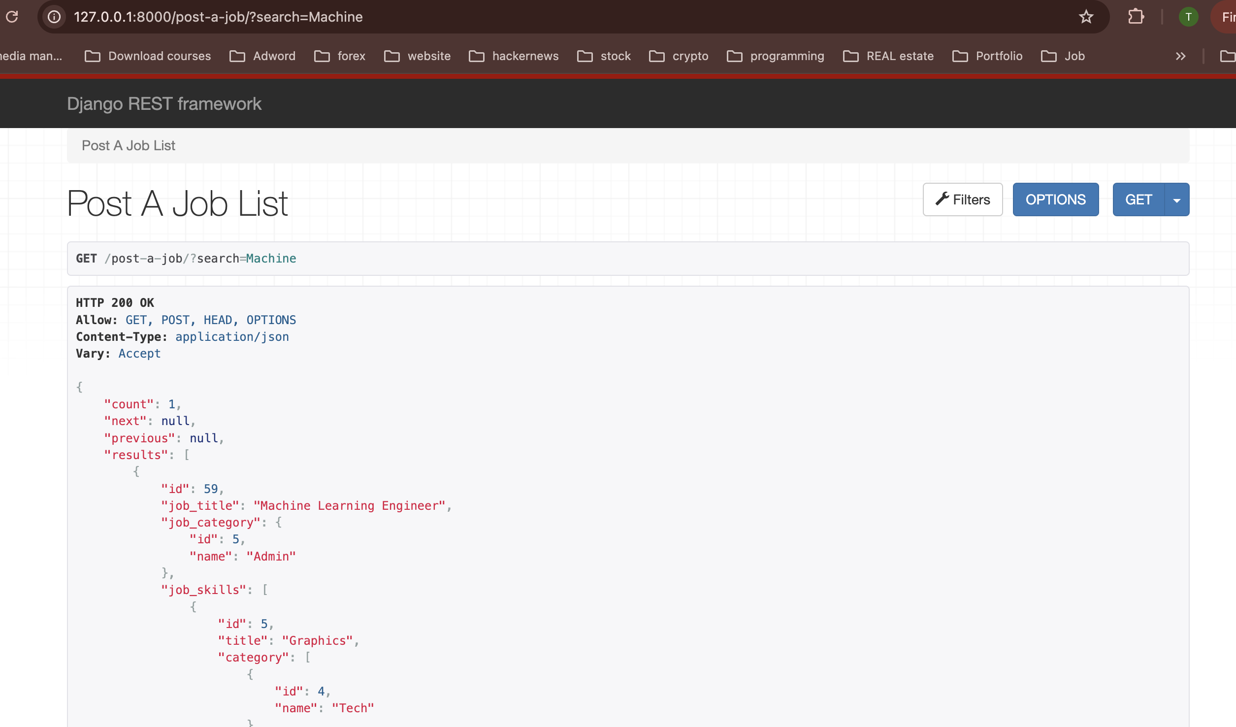 Implementing Search Functionality in Django Rest Framework (DRF)