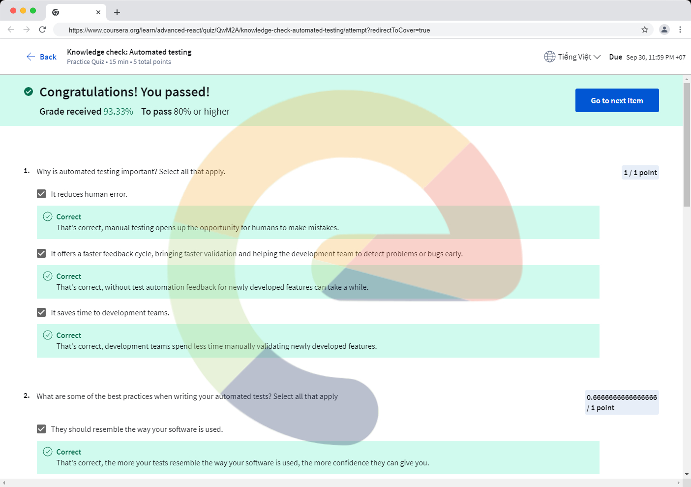 Knowledge Stack Software Testing Knowledge check: Automated testing - Advanced React