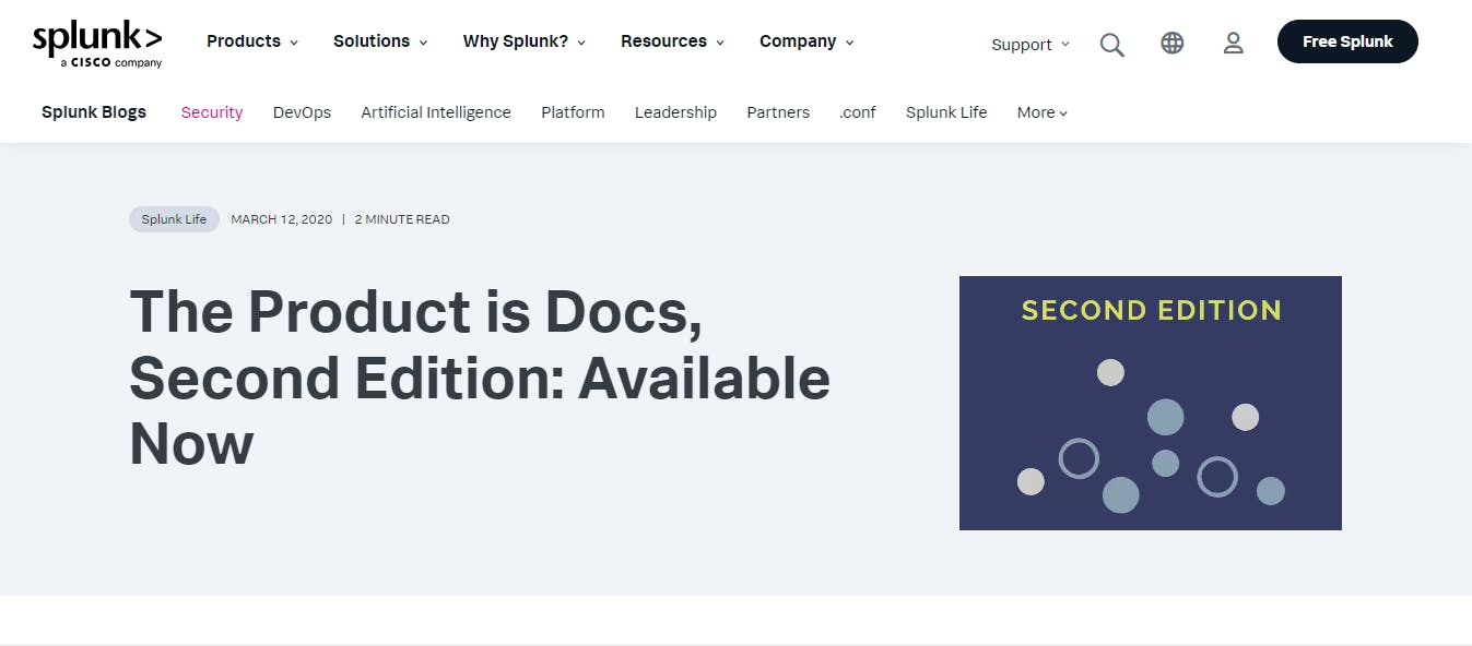 The Product is Docs home page