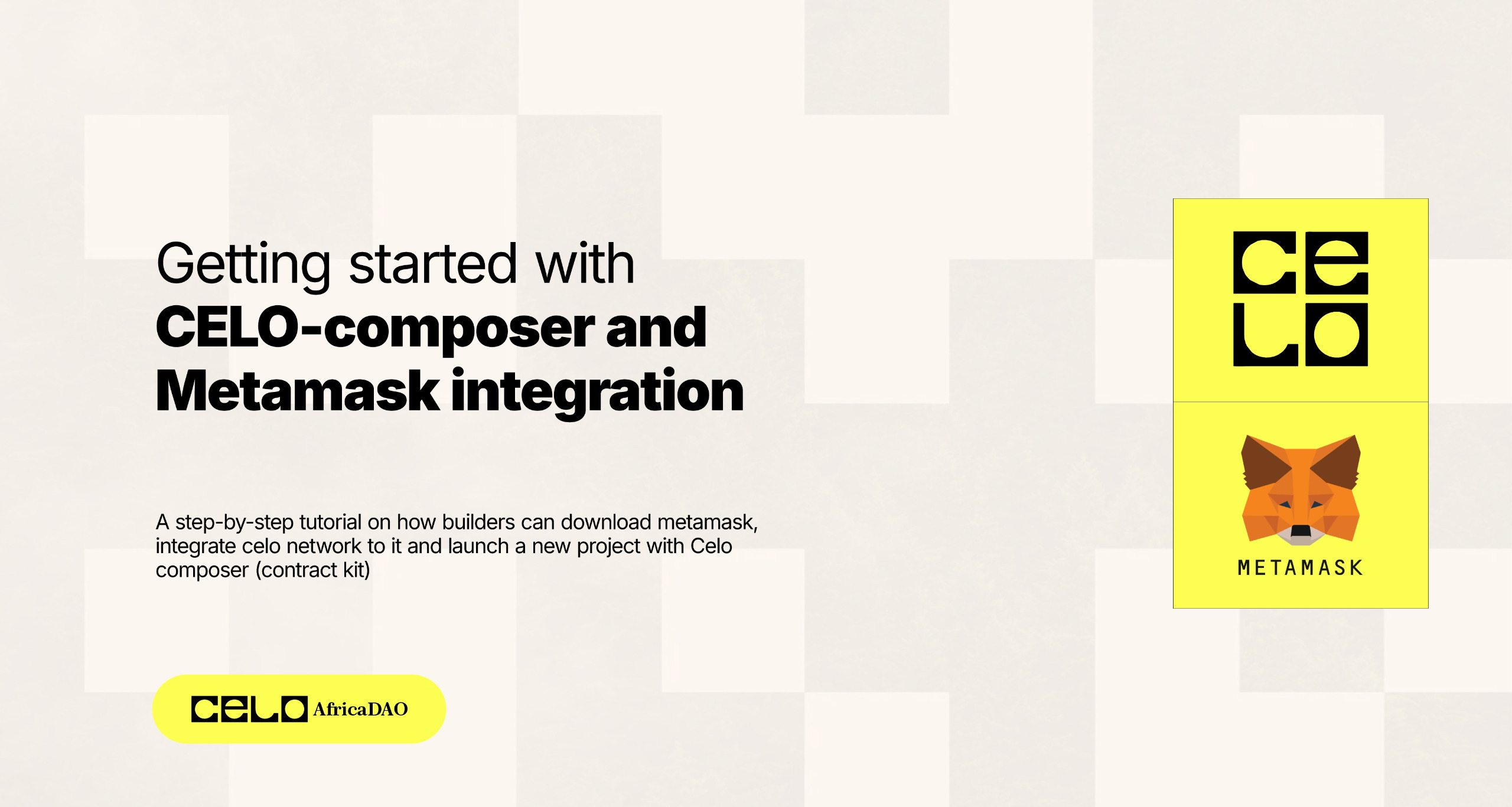 Getting started with Celo-composer and Metamask integration.