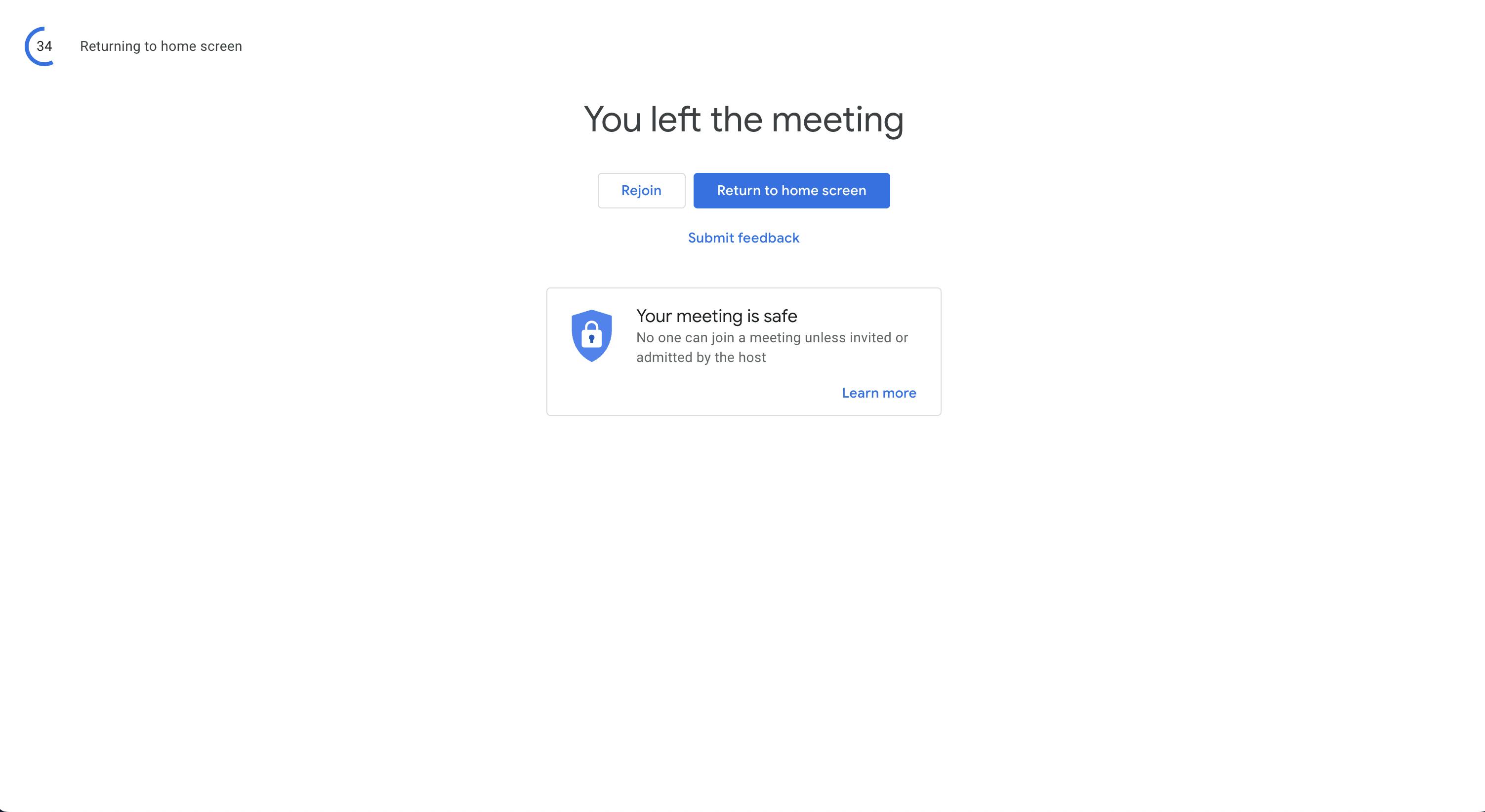 Meeting end page