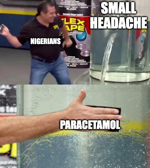 Nigerians slapping every headache with paracetamol