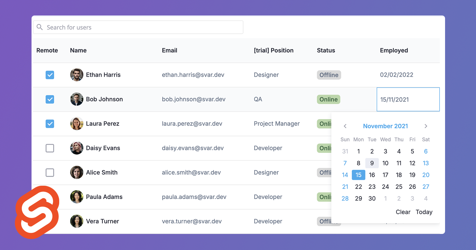 How to Build A Sortable, Editable Data Table with Svelte and SVAR DataGrid