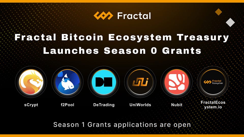 Nubit — Fractal Bitcoin Ecosystem Treasury Launches Season 0 Grants