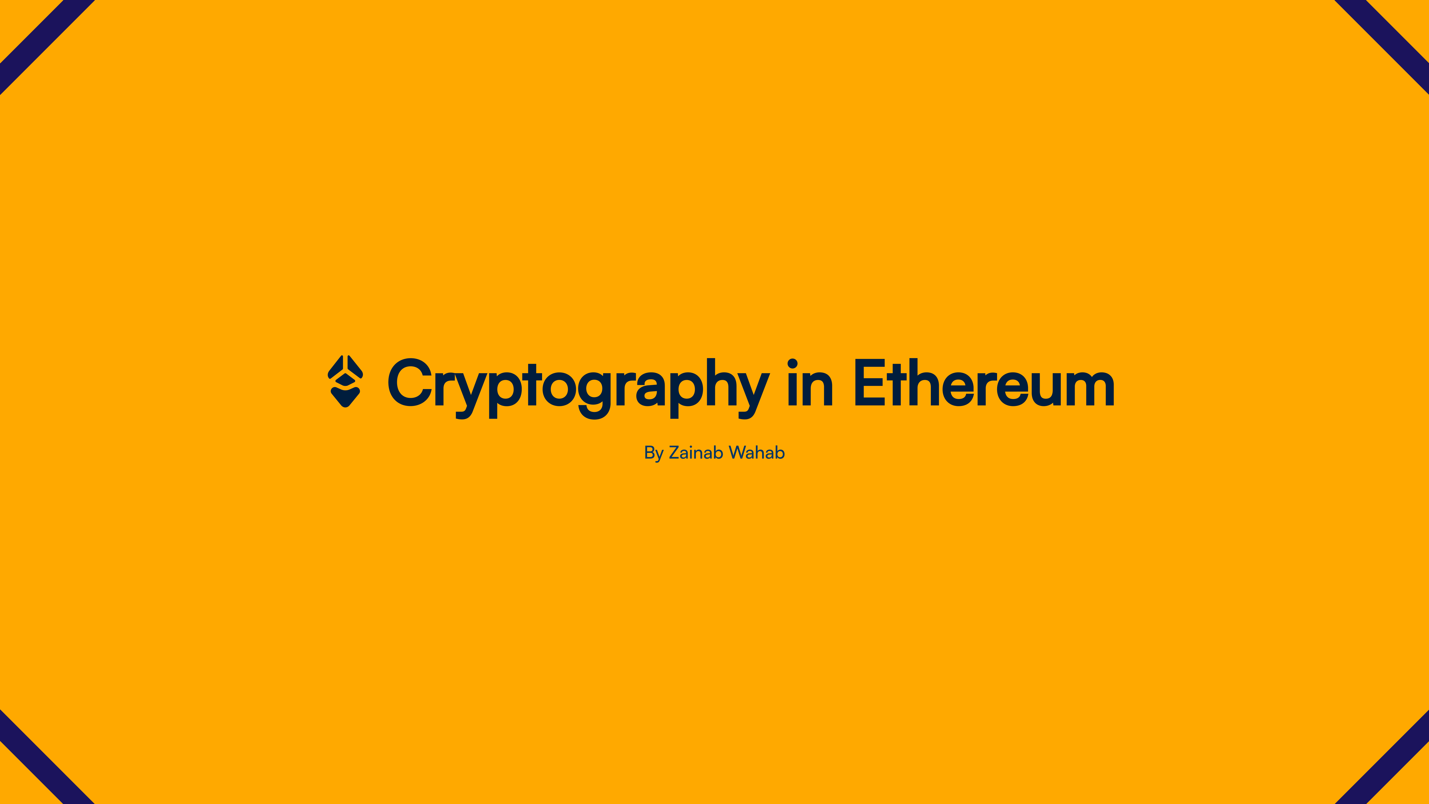 Cryptography in Ethereum