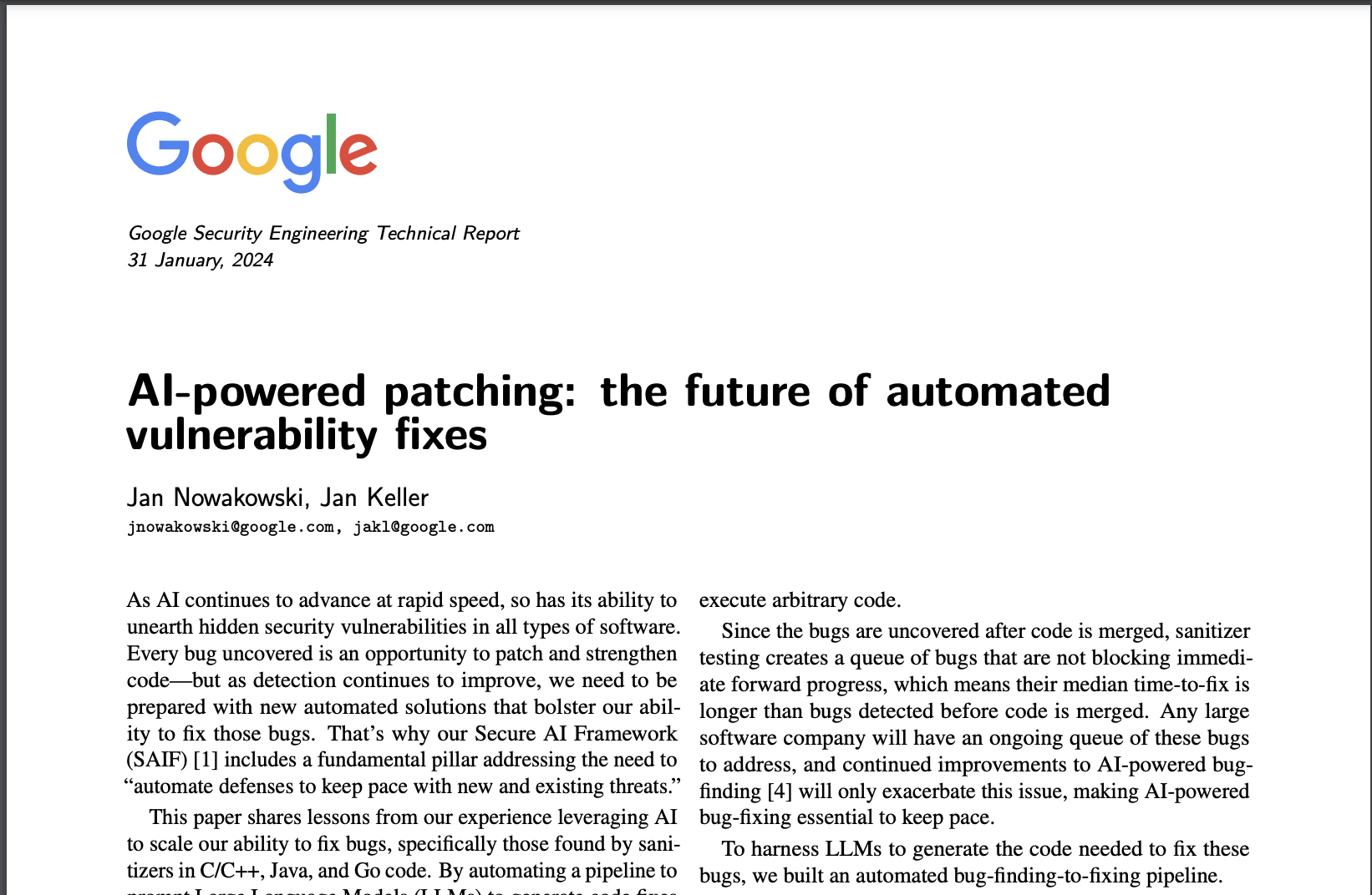 AI-powered patching: the future of automated vulnerability fixes - Research Paper Notes