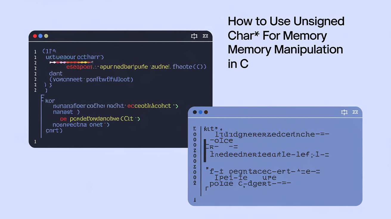 How to Use unsigned char* for Memory Manipulation in C