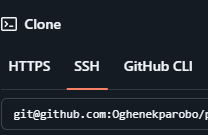 ssh link to clone a github repo