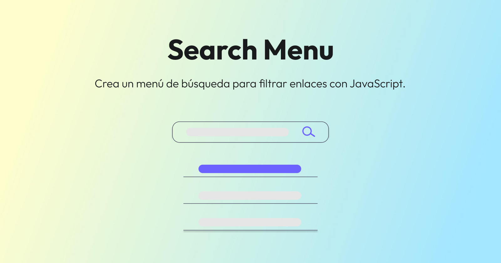 Search Menu