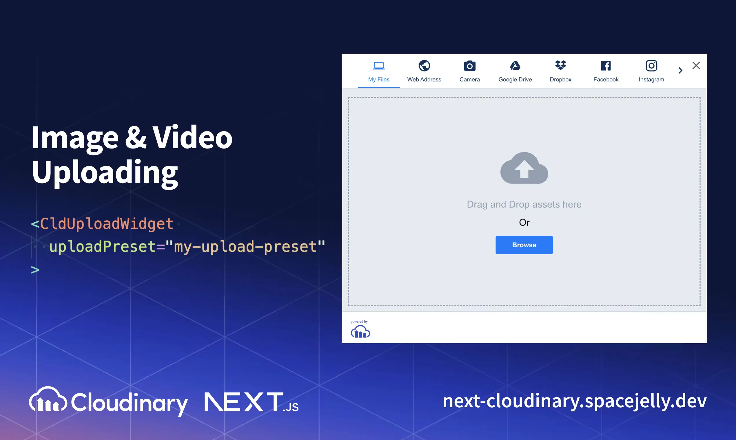 Next Cloudinary CldUploadWidget